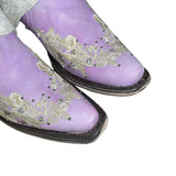 6.5 Lilac & White Rhinestone Canty Boots®