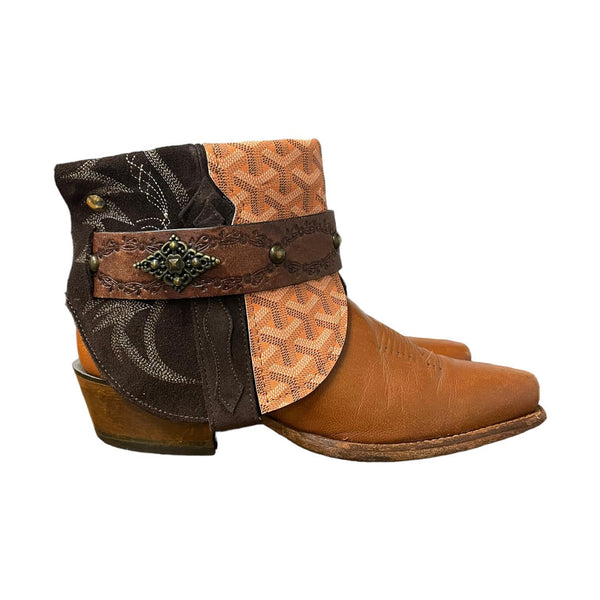9.5 Orange & Brown with Designer Canty Boots®