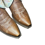 7.5 Studded Brown & Watercolor Floral Print Canty Boots®