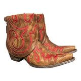 7.5 Brown & Red Inlay Canty Boots®