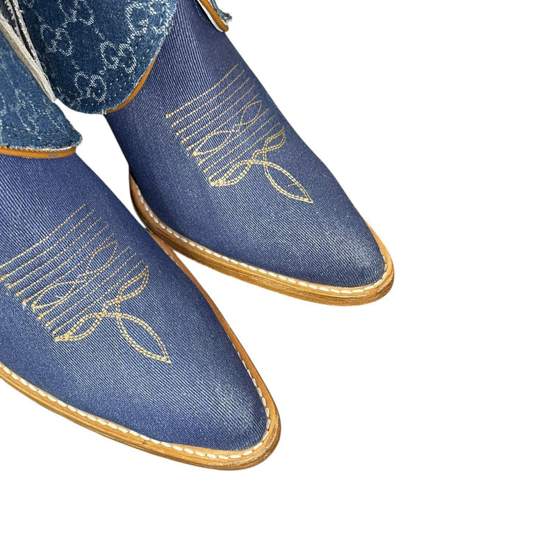 10 Embroidered Denim Textile & Designer Denim Canty Boots®