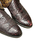 10.5 Exotic Maroon & Orange Canty Boots®