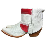 8.5 Exotic White & American Flag Canty Boots®