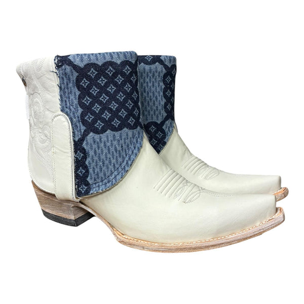 9.5 White & Designer Denim Canty Boots®
