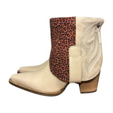9 Pale Pink & Leopard Stacked Heel Canty Boots®