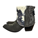 6.5 Charcoal Rough Out & Cowhide Printed Leather Canty Boots®