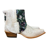 8 Embroidered White & Floral Leather Canty Boots®