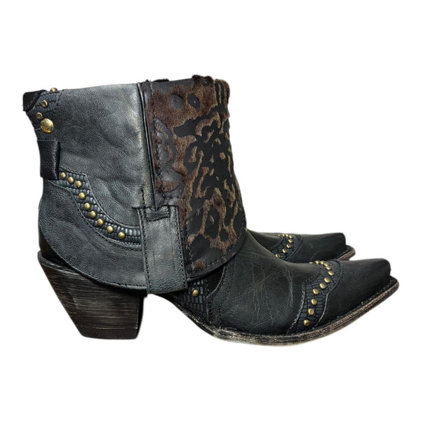 10 Studded Black & Two Toned Hide Canty Boots®