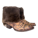 6.5 Leopard & Sheared Beaver Fur Canty Boots®