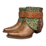 9 Brown & Green Leopard Canty Boots®