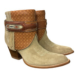 9 Tan Rough Out & Quilted Leather Canty Boots®
