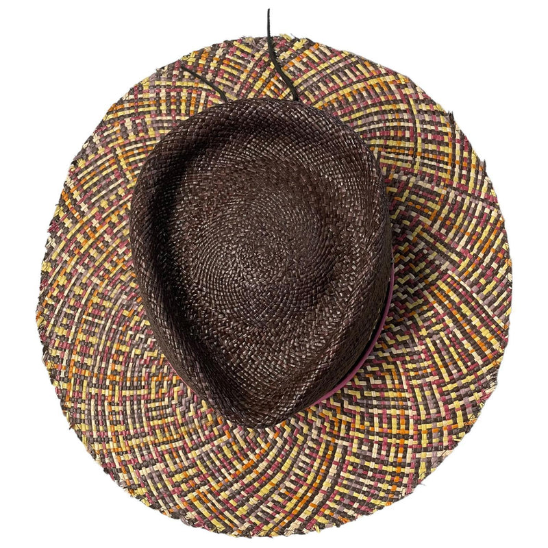 Multi Color Straw Hat - Size 7 1/8