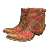 7.5 Brown & Red Inlay Canty Boots®