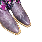 9 Purple & Floral Leather Canty Boots®