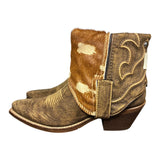 7.5 Distressed Brown & Spotted Hair-on Hide Canty Boots®