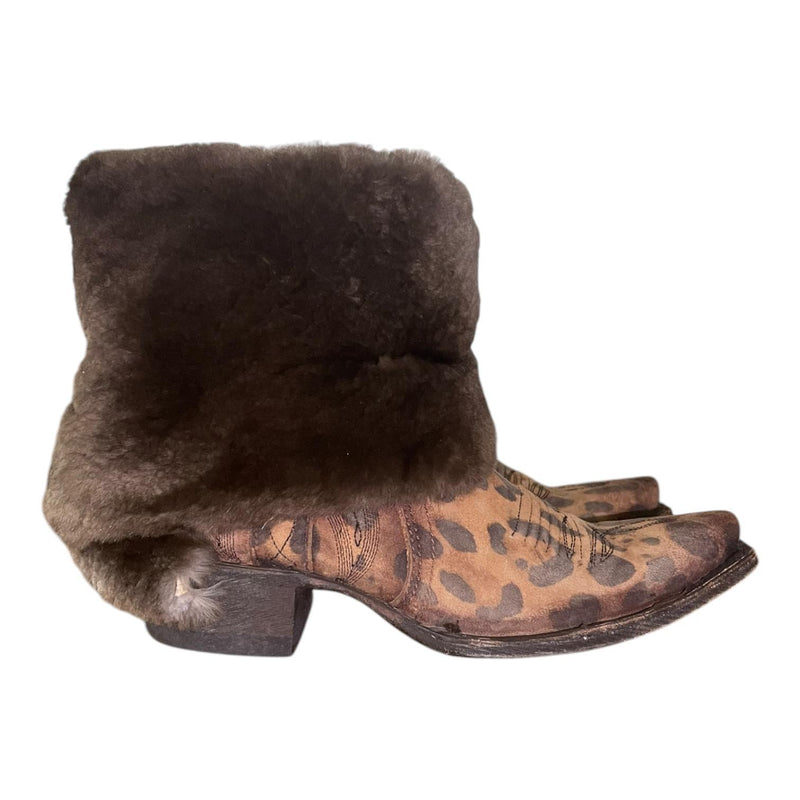 6.5 Leopard & Sheared Beaver Fur Canty Boots®