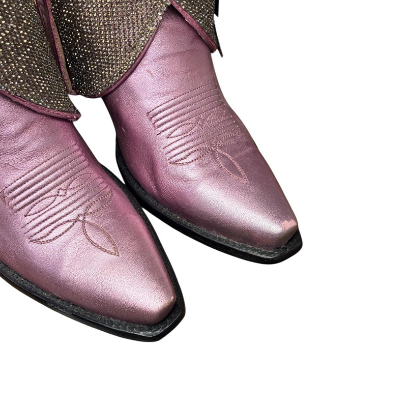 6 Metallic Pink & Crystals Canty Boots®