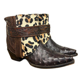 7 Brown Exotic & Leopard Hair-on Hide Canty Boots®