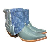7 Dusty Blue & Designer Denim Canty Boots®