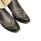 7.5 Embroidered Black & Metallic Woven Leather Canty Boots®
