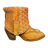 8 Marbled Tan Stacked Heel & Designer Canty Boots®