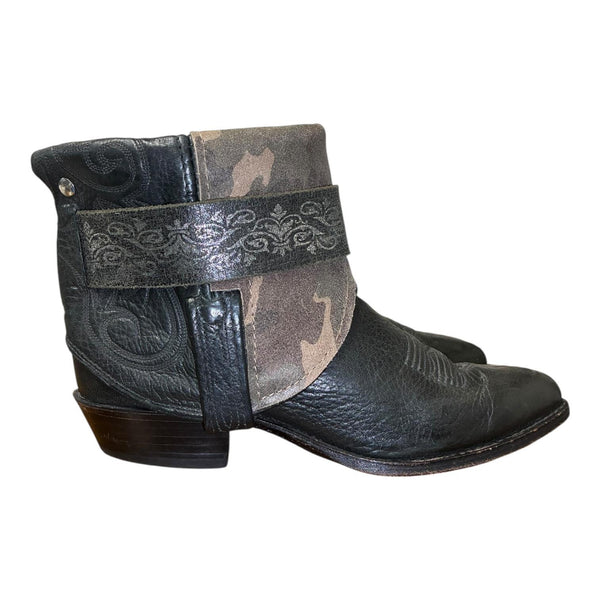 8.5 Black & Camo Leather Canty Boots®