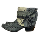 10 Embroidered Black & Printed Exotic Leather Canty Boots®