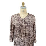 Brown Snakeskin Asala Dress