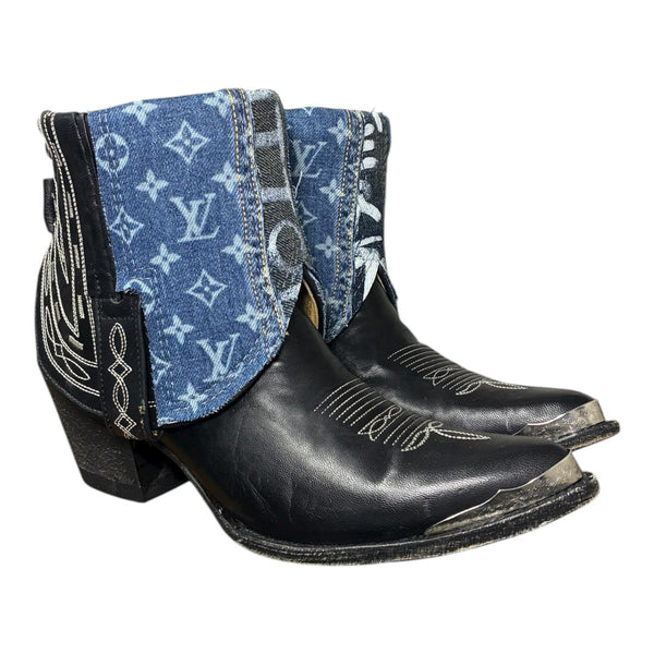 9 Black & Layered Designer Denim Canty Boots®