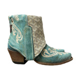 6.5 Teal Embroidered & Designer Canty Boots®