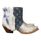 8.5 White Exotic & Designer Denim Canty Boots®