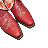 7 Red & Floral Leather Canty Boots®