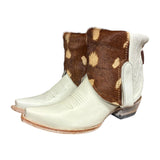 7.5 White & Spotted Hair-on Hide Canty Boots®