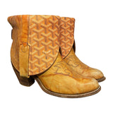 8 Marbled Tan Stacked Heel & Designer Canty Boots®