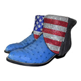 8 Exotic Blue with Stars & Stripes Canty Boots®