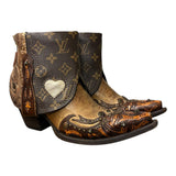 7 Tooled & Studded with Designer Canty Boots® and Gold Heart Inlay