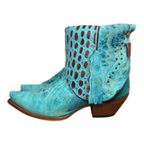 7.5 Turquoise & Spotted Leather Canty Boots®