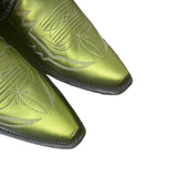 8 Metallic Green & Designer Denim Canty Boots®
