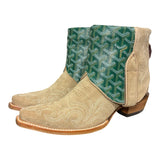 7 Embroidered Tan Rough Out & Designer Canty Boots®