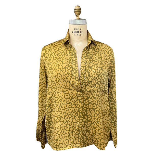 Yellow Leopard Taous Blouse