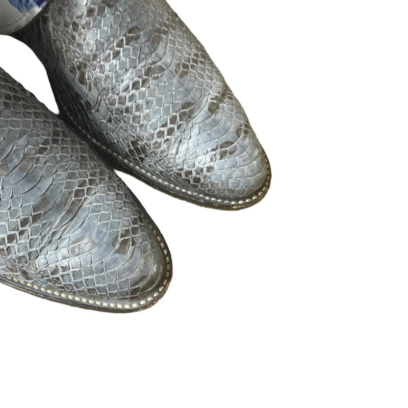 9.5 Exotic Blue-Gray & Blue Floral Canty Boots®