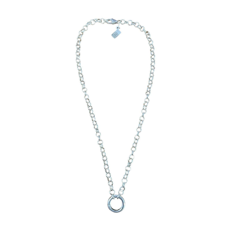 Rolo Charm Necklace with Circle Closure