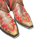 7.5 Brown & Red Inlay Canty Boots®