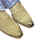 8 Green Rough Out & Layered Designer Denim Canty Boots®