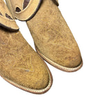 9.5 Brown Rough Out & Butterfly Stacked Heel Canty Boots®