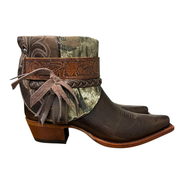 9 Embroidered Brown & Camo Denim Canty Boots®