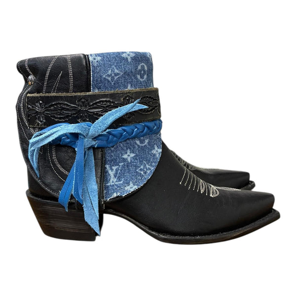 7.5 Black & Designer Denim Canty Boots®
