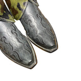 7 Embroidered Black & Camo Hair-on Hide Canty Boots®