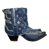 11 Embroidered Blue & Designer Denim Canty Boots®