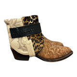 8.5 Marbled & Leopard Hair-on Hide Canty Boots®